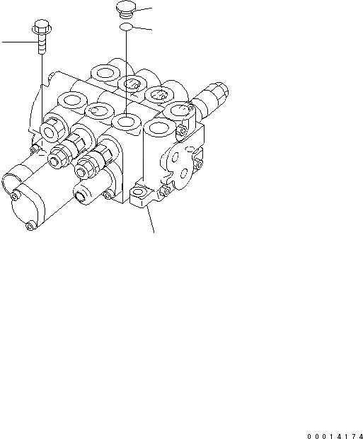 Схема запчастей Komatsu WA30-5-CB - 3-Х СЕКЦИОНН. КОНТРОЛЬН. КЛАПАН ГИДРАВЛИКА