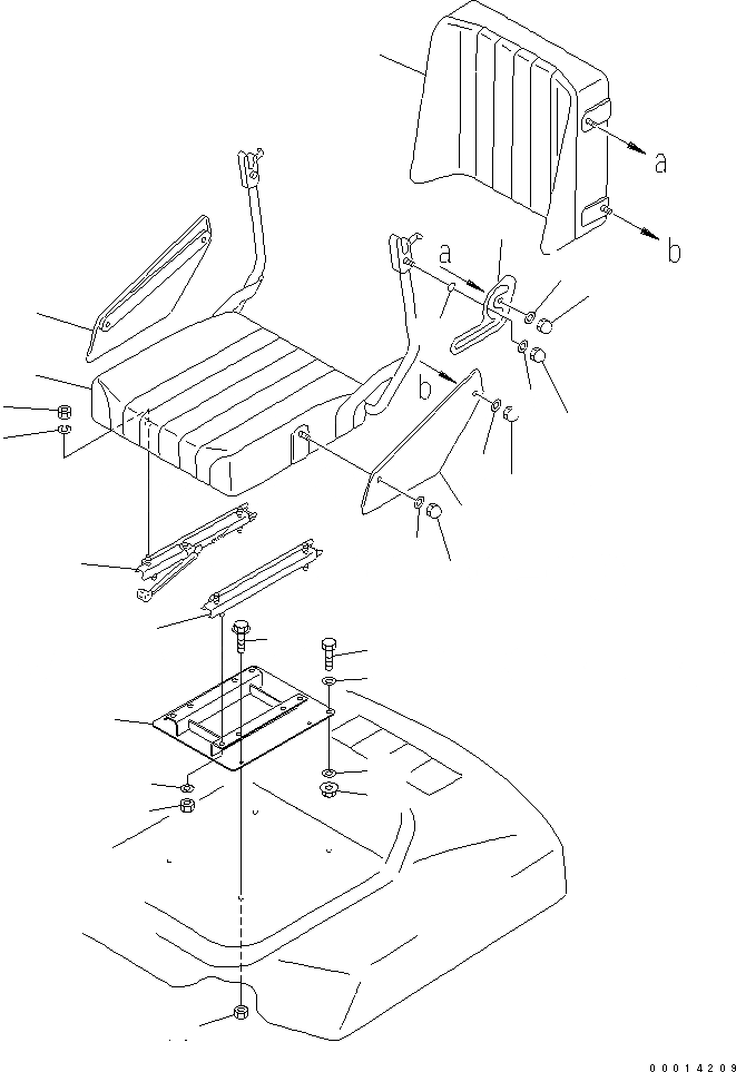 Схема запчастей Komatsu WA30-5-CB - СИДЕНЬЕ ОПЕРАТОРА (ДЛЯ BACK HOE) КАБИНА ОПЕРАТОРА И СИСТЕМА УПРАВЛЕНИЯ