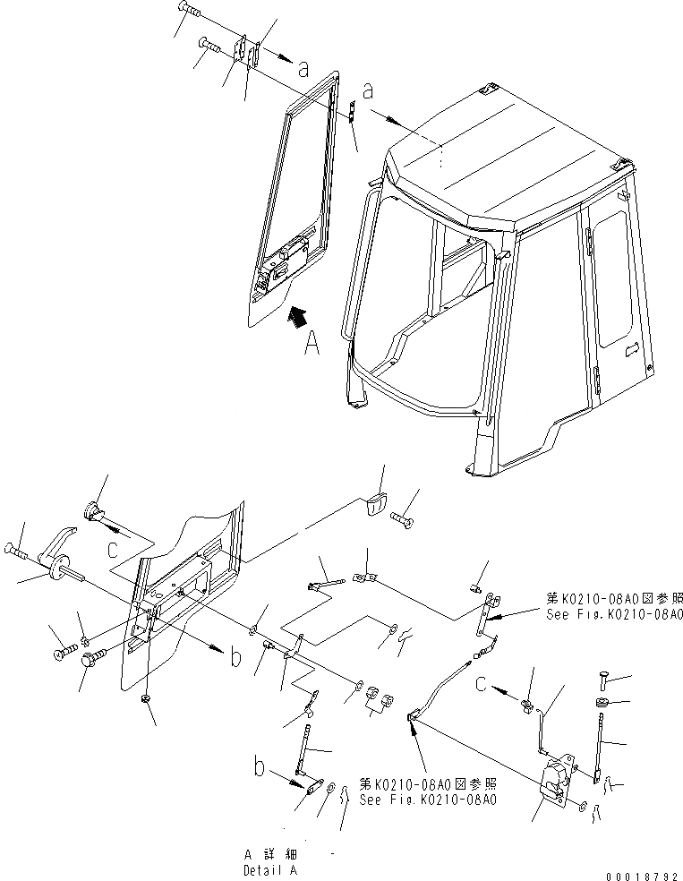 Схема запчастей Komatsu WA30-5-CB - КАБИНА (9/) (ПРАВ. ДВЕРЬ) (/) КАБИНА ОПЕРАТОРА И СИСТЕМА УПРАВЛЕНИЯ