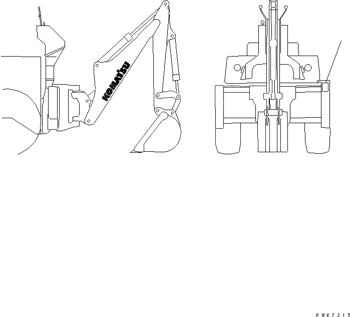 Схема запчастей Komatsu WA30-5-CB - МАРКИРОВКА (BACK HOE) РАБОЧЕЕ ОБОРУДОВАНИЕ