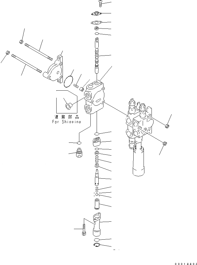 Схема запчастей Komatsu WA30-5-CB - 2-Х СЕКЦИОНН. УПРАВЛЯЮЩ. КЛАПАН (/) ОСНОВН. КОМПОНЕНТЫ И РЕМКОМПЛЕКТЫ