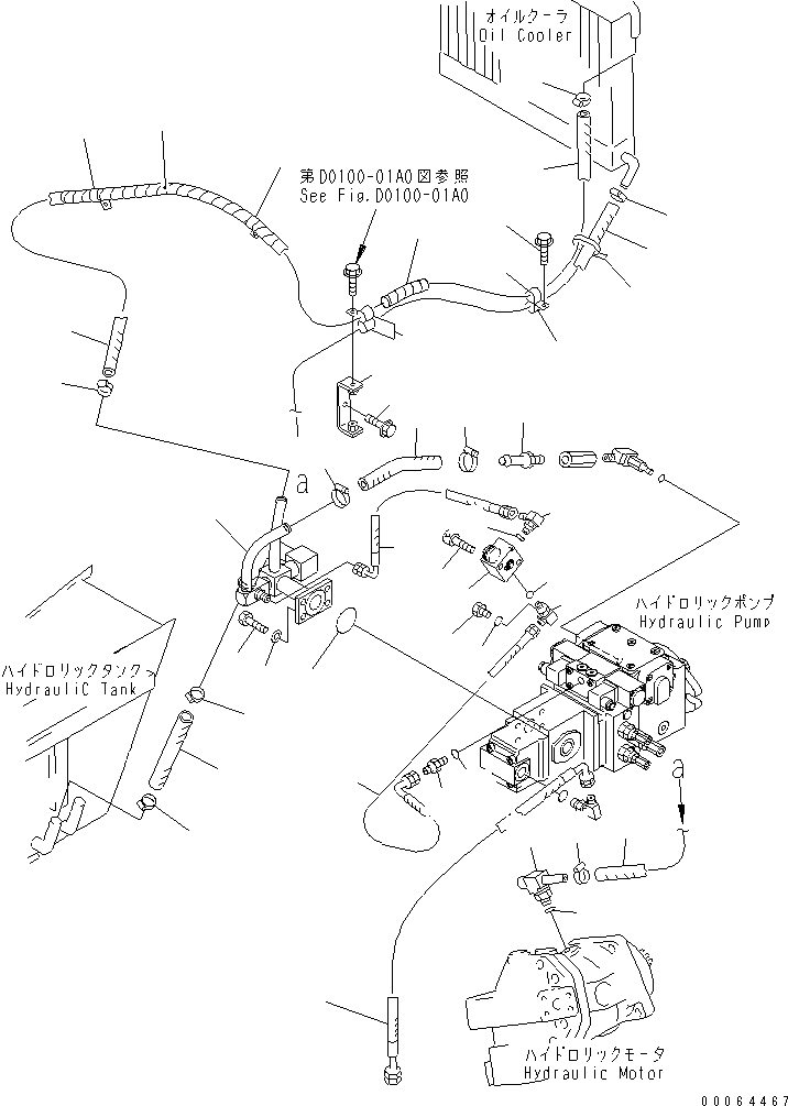 Схема запчастей Komatsu WA30-5 - HST ТРУБЫ ГИДРОТРАНСФОРМАТОР И ТРАНСМИССИЯ