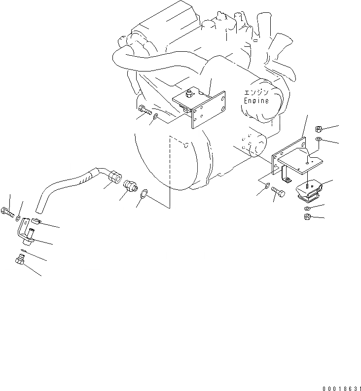 Схема запчастей Komatsu WA30-5-CN - КРЕПЛЕНИЕ ДВИГАТЕЛЯ КОМПОНЕНТЫ ДВИГАТЕЛЯ