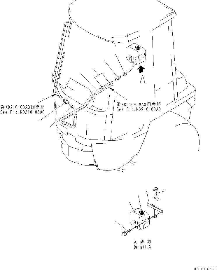 Схема запчастей Komatsu WA30-5-CN - ОМЫВАТЕЛЬ СТЕКЛА КАБИНА ОПЕРАТОРА И СИСТЕМА УПРАВЛЕНИЯ