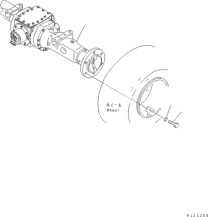 Схема запчастей Komatsu WA30-5 - ЗАДН. МОСТ И КОЛЕСА MUNTING ЧАСТИ(№-) ГИДРОТРАНСФОРМАТОР И ТРАНСМИССИЯ