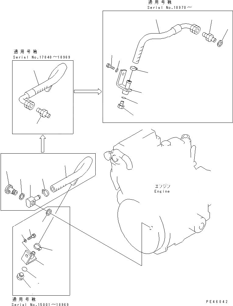 Схема запчастей Komatsu WA30-5-X - КОМПОНЕНТЫ ДВИГАТЕЛЯ(№-) КОМПОНЕНТЫ ДВИГАТЕЛЯ