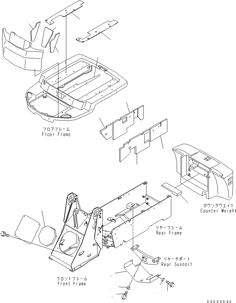 Схема запчастей Komatsu WA30-5-X - NOISE ABATEMENT ЧАСТИ (РЕМЕНЬ БЕЗОПАСНОСТИ)(№-9) ЧАСТИ КОРПУСА