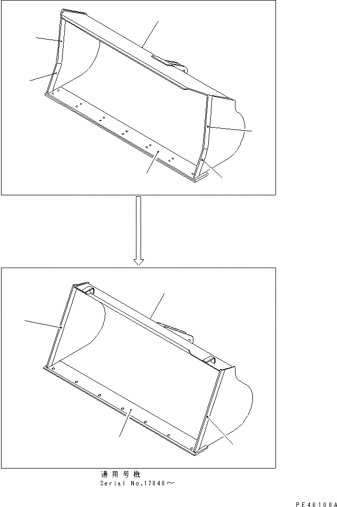 Схема запчастей Komatsu WA30-5-X - КОВШ¤ .M(№-) РАБОЧЕЕ ОБОРУДОВАНИЕ