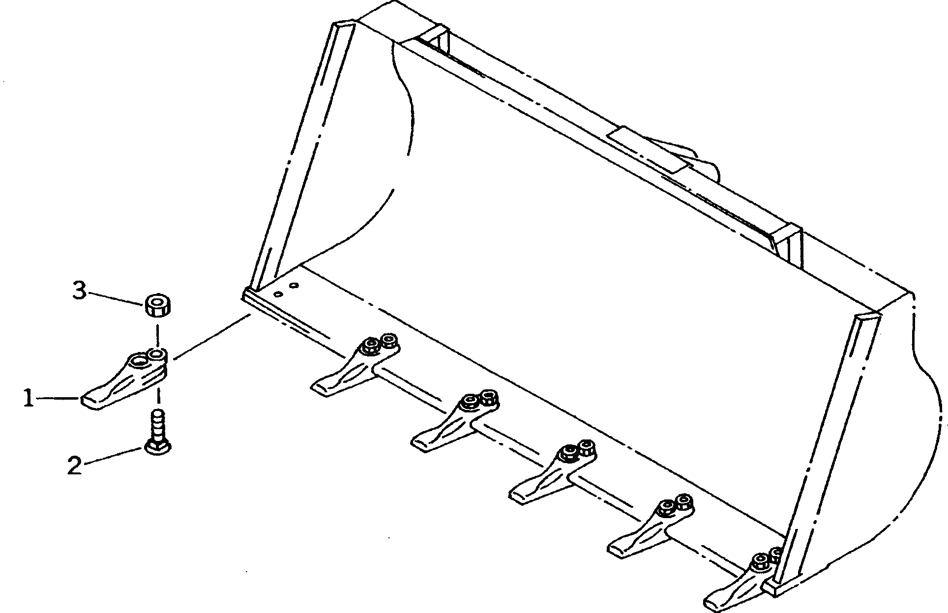 Схема запчастей Komatsu WA30-5-X - КОВШ TOOTH(№-) РАБОЧЕЕ ОБОРУДОВАНИЕ