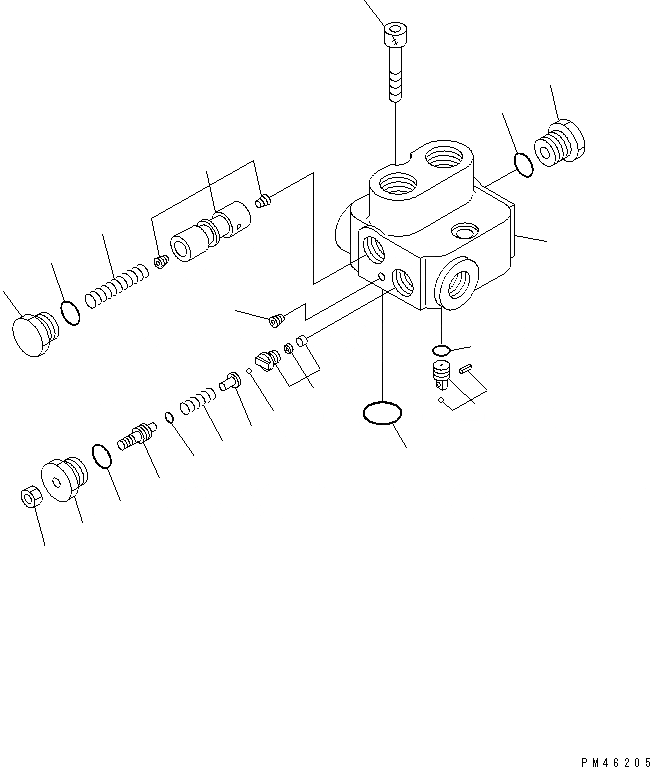 Схема запчастей Komatsu WA30-5-X - ПРИОРИТЕТН. КЛАПАН(№-) ОСНОВН. КОМПОНЕНТЫ И РЕМКОМПЛЕКТЫ