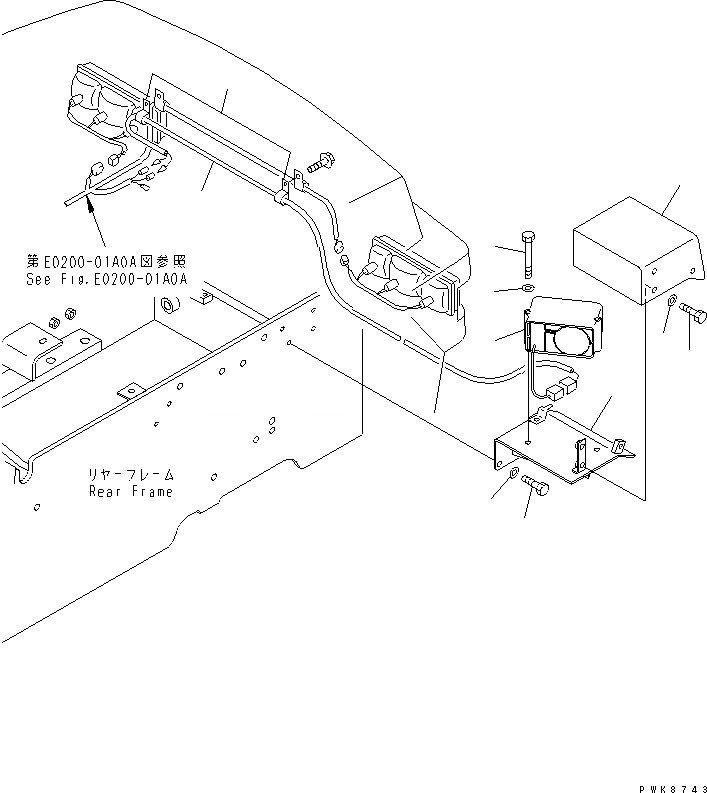 Схема запчастей Komatsu WA30-5 - СИГНАЛ. ЗАДНЕГО ХОДА (СЕВ. АМЕРИКА СПЕЦ-Я.)(№-) ЭЛЕКТРИКА