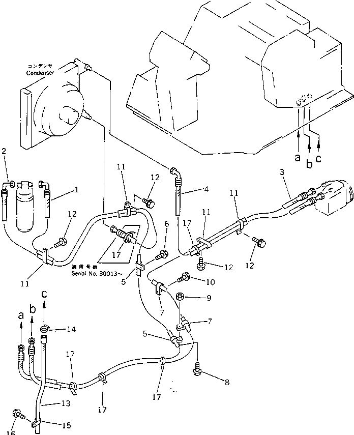 Схема запчастей Komatsu WA300-1 - КОНДИЦ.DITIPNER (NIPPON DENSO) (/)(№-) РАМА И ЧАСТИ КОРПУСА