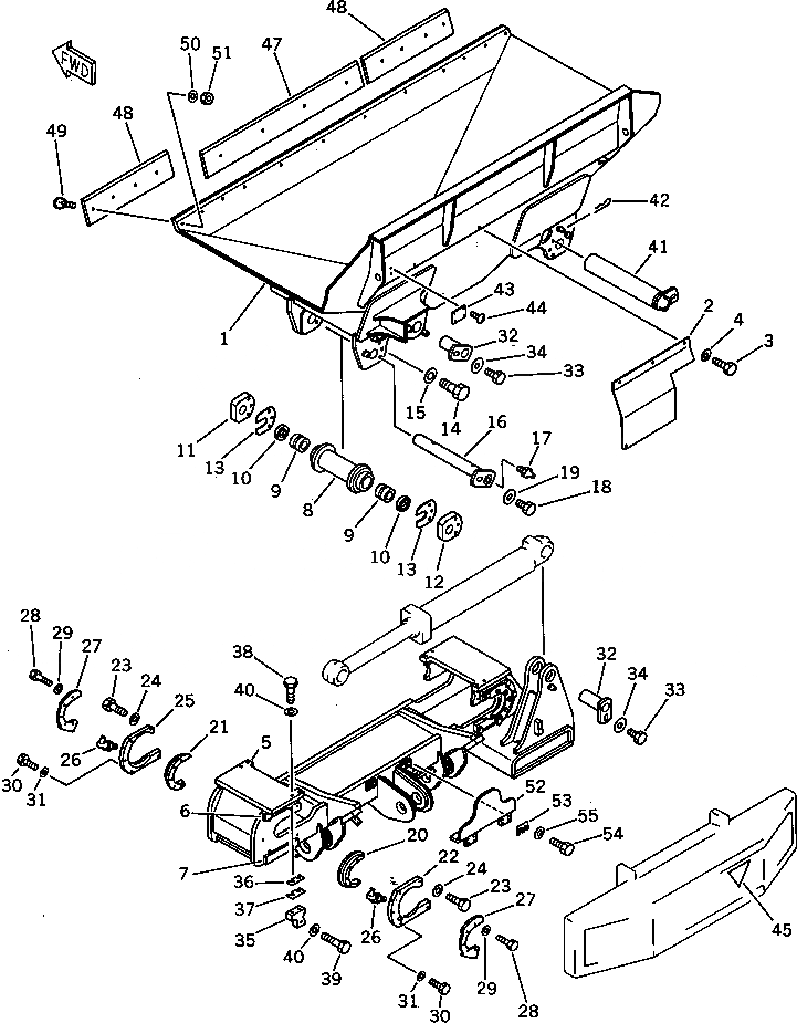 Схема запчастей Komatsu WA300-1 - КОВШ С 2-СТОРОНН. РАЗГРУЗКОЙ(№-.) СПЕЦ. APPLICATION ЧАСТИ