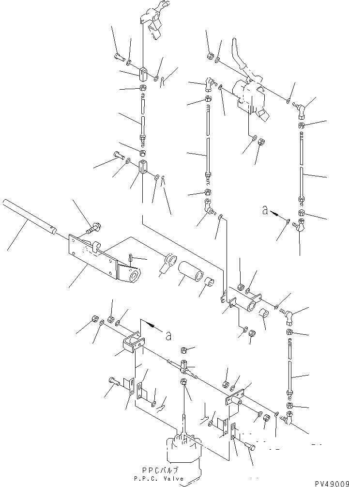 Схема запчастей Komatsu WA300-3A-XW - МЕХ-М УПРАВЛ-Я РАБОЧ. ОБОРУД-EM (MONO РЫЧАГ ТИП)(№-) УПРАВЛ-Е РАБОЧИМ ОБОРУДОВАНИЕМ
