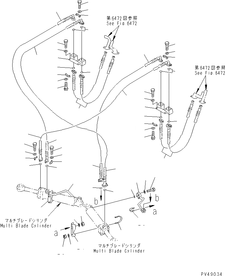 Схема запчастей Komatsu WA300-3A-XW - MULTI ОТВАЛ (/) (ЦИЛИНДР ОТВАЛА ЛИНИЯ)(№-) СПЕЦ. APPLICATION ЧАСТИ