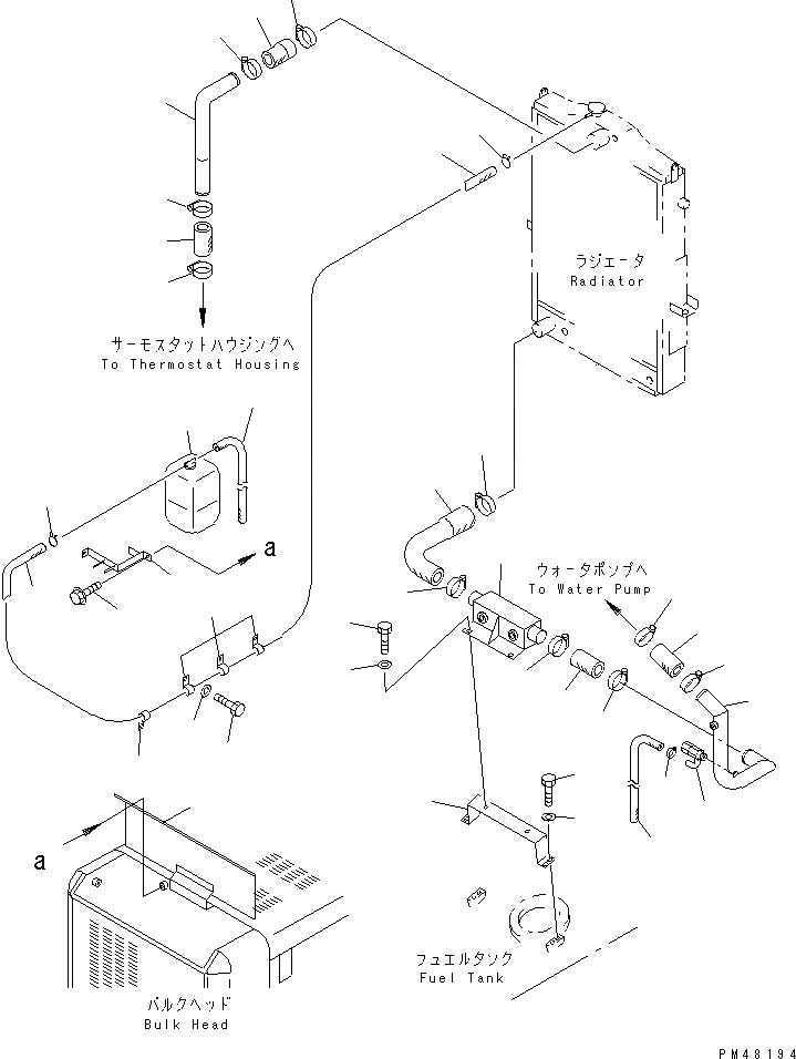 Схема запчастей Komatsu WA300-3A-X - СИСТЕМА ТРУБ РАДИАТОРА(№-) КОМПОНЕНТЫ ДВИГАТЕЛЯ И ЭЛЕКТРИКА