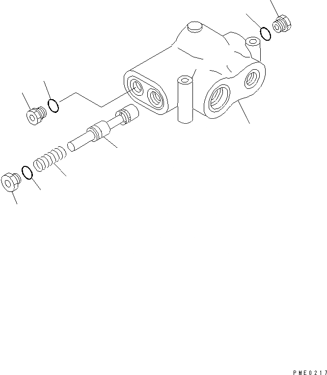 Схема запчастей Komatsu WA300-3A-X - ПРИОРИТЕТН. КЛАПАН (ДЛЯ ПЕРЕКЛЮЧАТЕЛЬ)(№-) РУЛЕВ. УПРАВЛЕНИЕ И СИСТЕМА УПРАВЛЕНИЯ