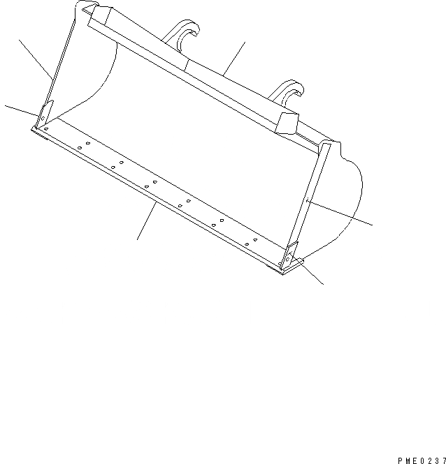 Схема запчастей Komatsu WA300-3A-X - COUPLER LIGTH МАТЕРИАЛERIAL КОВШ¤ .M (С НА БОЛТАХ РЕЖУЩ.    КРОМКА¤ .M)(№-) РАБОЧЕЕ ОБОРУДОВАНИЕ