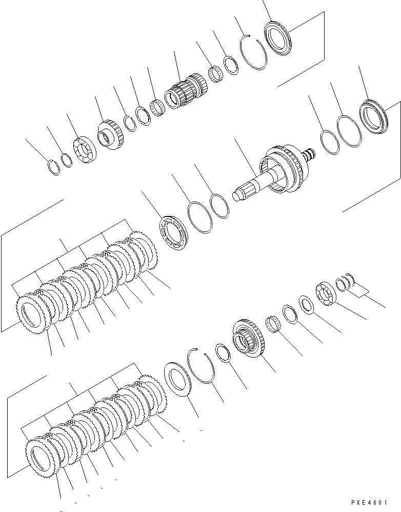 Схема запчастей Komatsu WA300-3A-SN - ТРАНСМИССИЯ (1 И 3 МУФТА) ТРАНСМИССИЯ