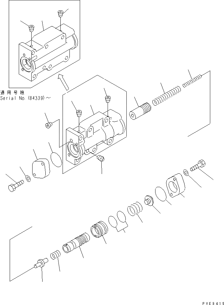 Схема запчастей Komatsu WA300-3A-SN - ТРАНСМИССИЯ MODULATE КЛАПАН ТРАНСМИССИЯ