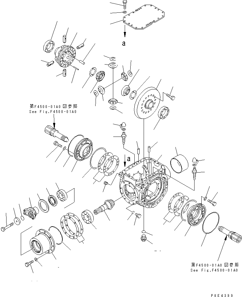 Схема запчастей Komatsu WA300-3A-SN - ЗАДН. МОСТ (ДИФФЕРЕНЦ.)(№-8) ТРАНСМИССИЯ