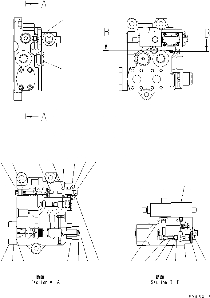 Схема запчастей Komatsu WA300-3A-SN - КЛАПАН ECSS(№-) ГИДРАВЛИКА