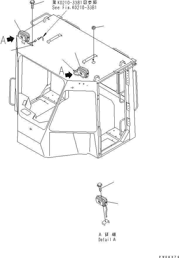 Схема запчастей Komatsu WA300-3A-SN - КАБИНА ДЛЯ 2 ЧЕЛ. (РАБОЧ. ОСВЕЩЕНИЕ)(№-) КАБИНА ОПЕРАТОРА И СИСТЕМА УПРАВЛЕНИЯ