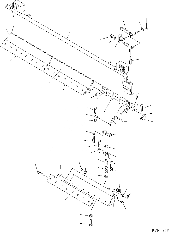 Схема запчастей Komatsu WA300-3A-SN - ОТВАЛ (С SHOCK CANCEL S.P.A.P.) РАБОЧЕЕ ОБОРУДОВАНИЕ