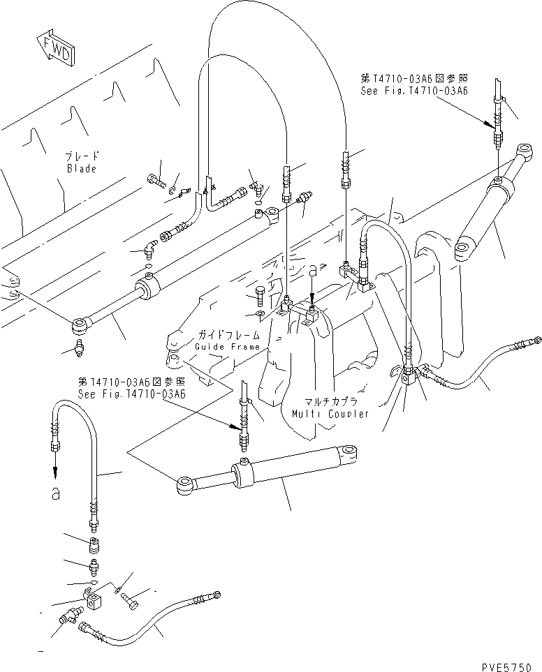 Схема запчастей Komatsu WA300-3A-SN - ОТВАЛ (БОКОВ. СДВИГ ЛИНИЯ ЦИЛИНДРА) (С СОЕДИНИТ. УСТР-ВО S.P.A.P.)(№-) РАБОЧЕЕ ОБОРУДОВАНИЕ