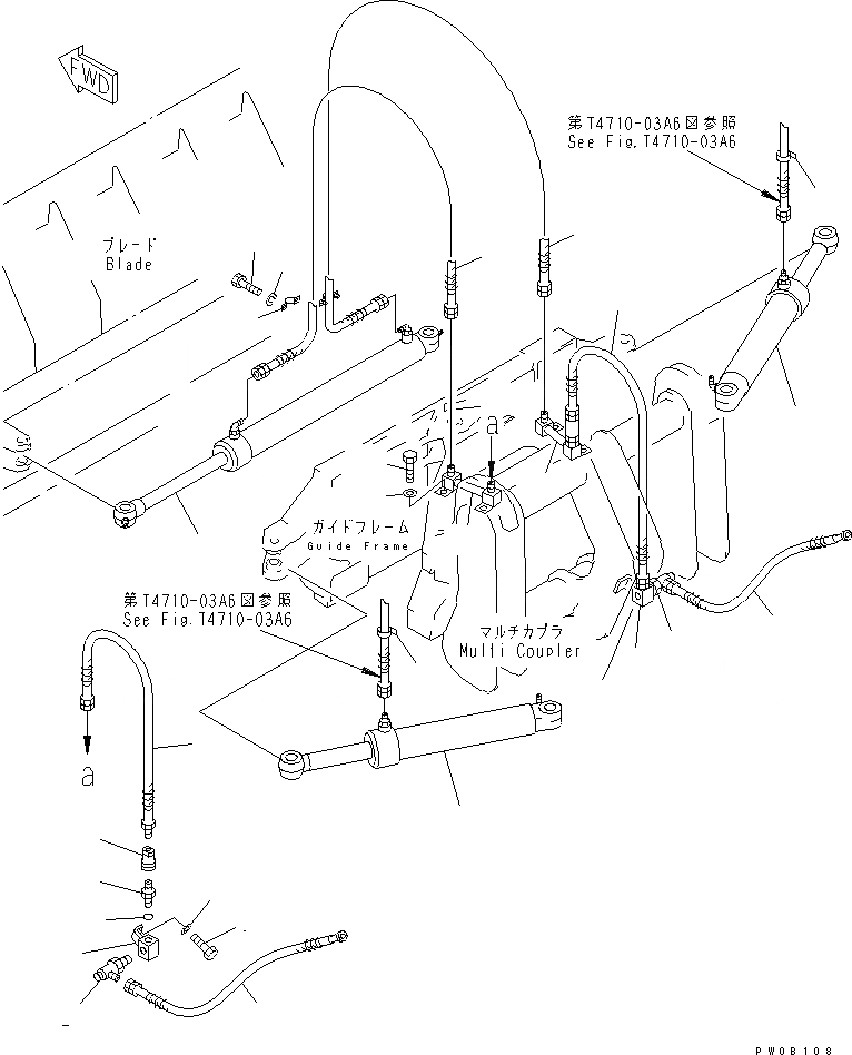 Схема запчастей Komatsu WA300-3A-SN - ОТВАЛ (БОКОВ. СДВИГ ЛИНИЯ ЦИЛИНДРА) (С СОЕДИНИТ. УСТР-ВО S.P.A.P.)(№-) РАБОЧЕЕ ОБОРУДОВАНИЕ