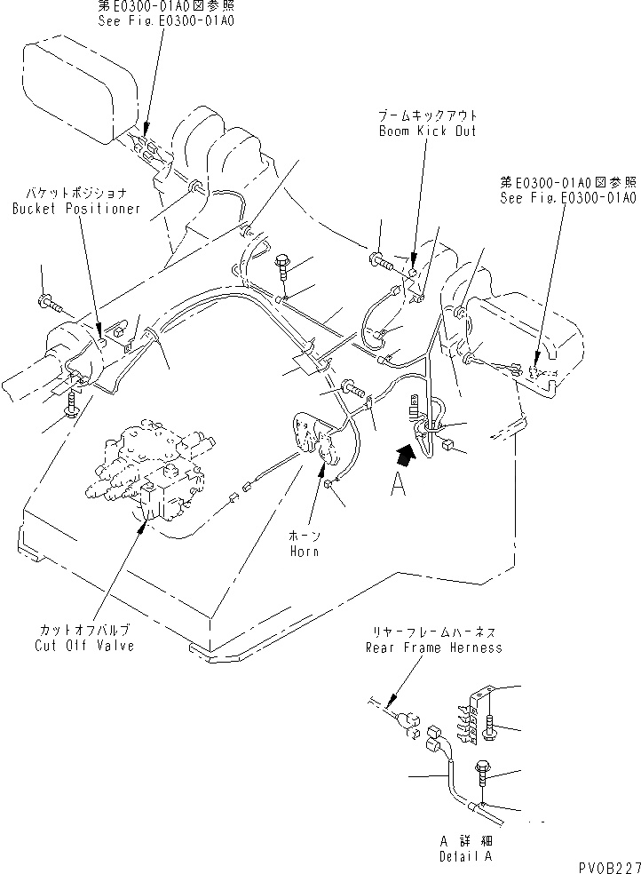 Схема запчастей Komatsu WA300-3A - ПЕРЕДН. Э/ПРОВОДКА (БЕЗ E.C.S.S.)(№-) ЭЛЕКТРИКА