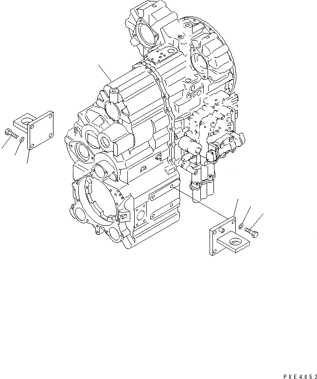 Схема запчастей Komatsu WA300-3A - ТРАНСМИССИЯ (МОНТАЖНЫЙ КАРКАС) ТРАНСМИССИЯ