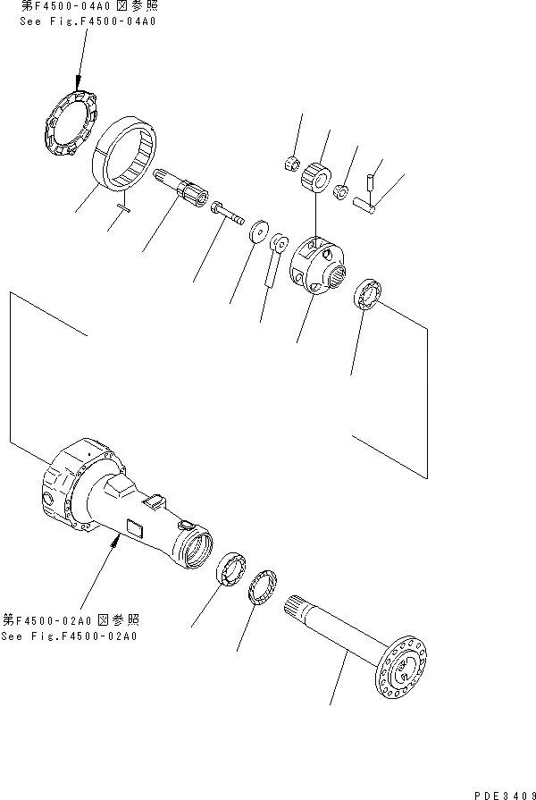 Схема запчастей Komatsu WA300-3A - ЗАДН. МОСТ (КОНЕЧНАЯ ПЕРЕДАЧА) ТРАНСМИССИЯ