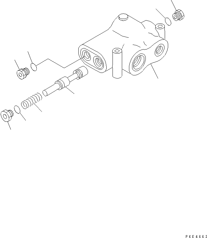 Схема запчастей Komatsu WA300-3A - ПРИОРИТЕТН. КЛАПАН (ДЛЯ ПЕРЕКЛЮЧАТЕЛЬ) (ВНУТР. ЧАСТИ) ГИДРАВЛИКА