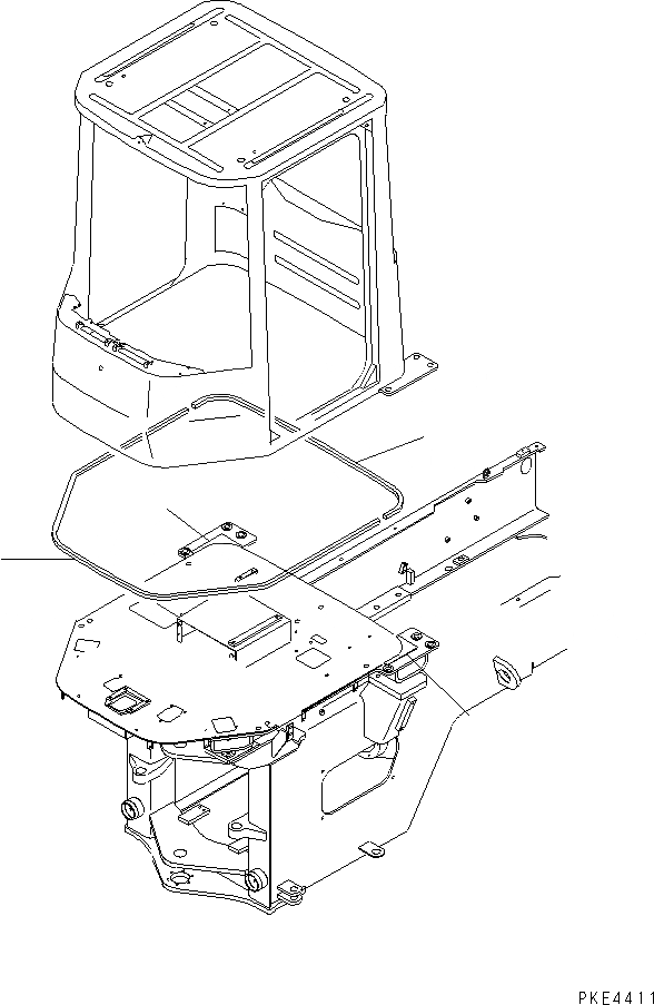 Схема запчастей Komatsu WA300-3A - КАБИНА ROPS (УПЛОТНЕНИЕ) КАБИНА ОПЕРАТОРА И СИСТЕМА УПРАВЛЕНИЯ