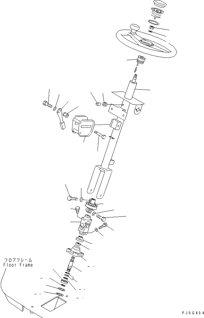 Схема запчастей Komatsu WA300-3A - КОЛЕСА КОЛОНКА И КЛАПАН РУЛЕВОГО УПРАВЛЕНИЯ(№9-) КАБИНА ОПЕРАТОРА И СИСТЕМА УПРАВЛЕНИЯ