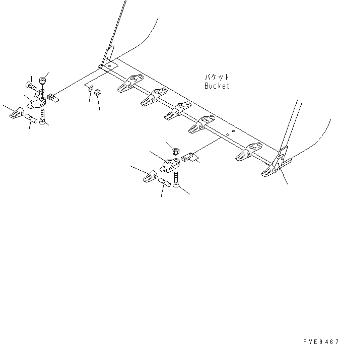 Схема запчастей Komatsu WA300-3A - TIP TOOTH РАБОЧЕЕ ОБОРУДОВАНИЕ