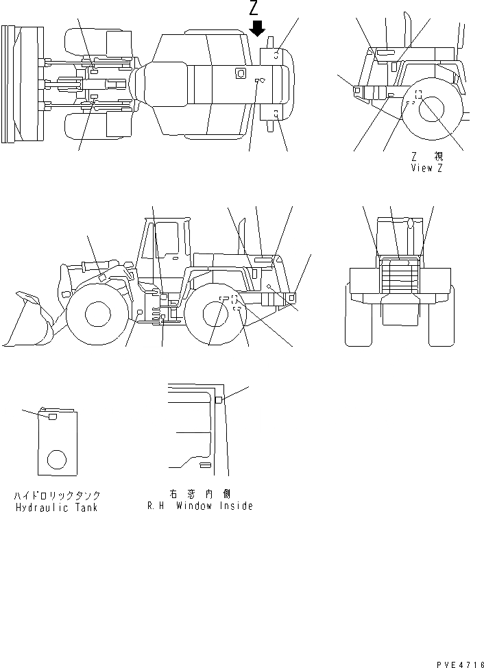 Схема запчастей Komatsu WA300-3A - МАРКИРОВКА(№-) МАРКИРОВКА