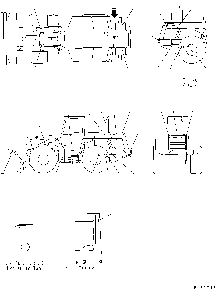 Схема запчастей Komatsu WA300-3A - МАРКИРОВКА(№-) МАРКИРОВКА