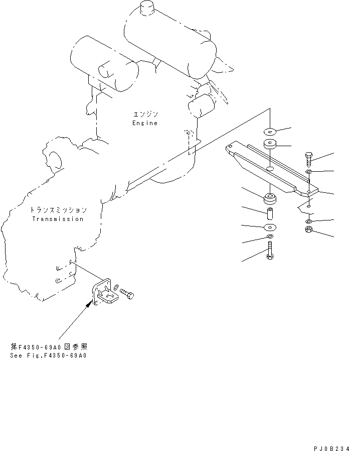 Схема запчастей Komatsu WA300-3CS - КРЕПЛЕНИЕ ДВИГАТЕЛЯ КОМПОНЕНТЫ ДВИГАТЕЛЯ