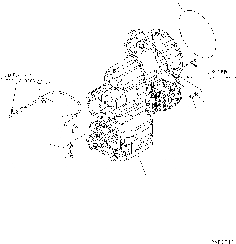 Схема запчастей Komatsu WA300-3CS - ТРАНСМИССИЯ (ТРАНСМИССИЯ И Э/ПРОВОДКА) ТРАНСМИССИЯ