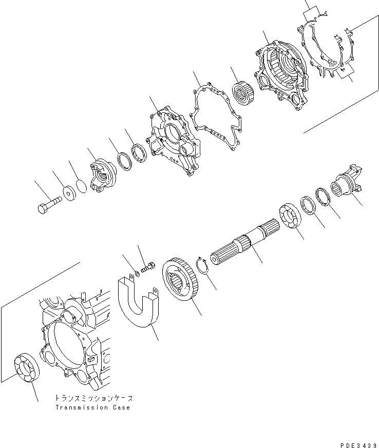 Схема запчастей Komatsu WA300-3CS - ТРАНСМИССИЯ (ВЫХОДНОЙ ВАЛ) ТРАНСМИССИЯ