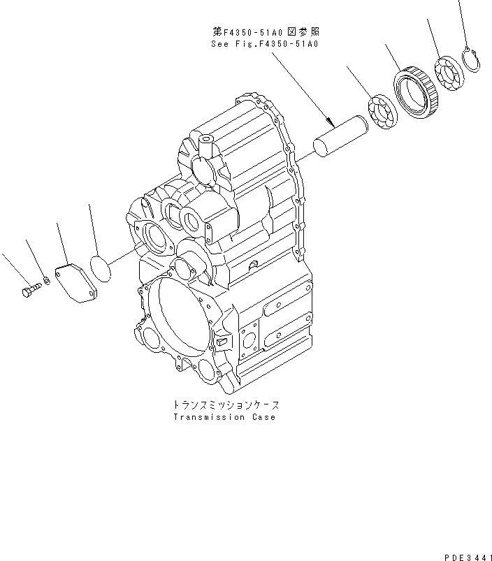 Схема запчастей Komatsu WA300-3CS - ТРАНСМИССИЯ (ЛЕНИВЕЦ) ТРАНСМИССИЯ