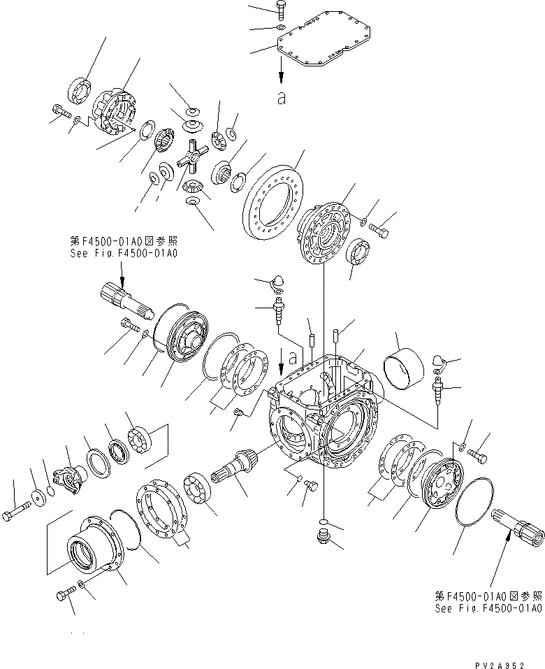 Схема запчастей Komatsu WA300-3CS - ЗАДН. МОСТ (ДИФФЕРЕНЦ.)(№-) ТРАНСМИССИЯ