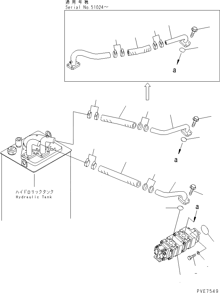 Схема запчастей Komatsu WA300-3CS - ГИДР. НАСОС. ГИДРАВЛИКА