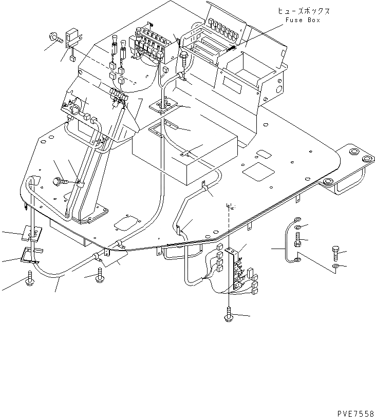 Схема запчастей Komatsu WA300-3CS - ПОЛ Э/ПРОВОДКА КАБИНА ОПЕРАТОРА И СИСТЕМА УПРАВЛЕНИЯ