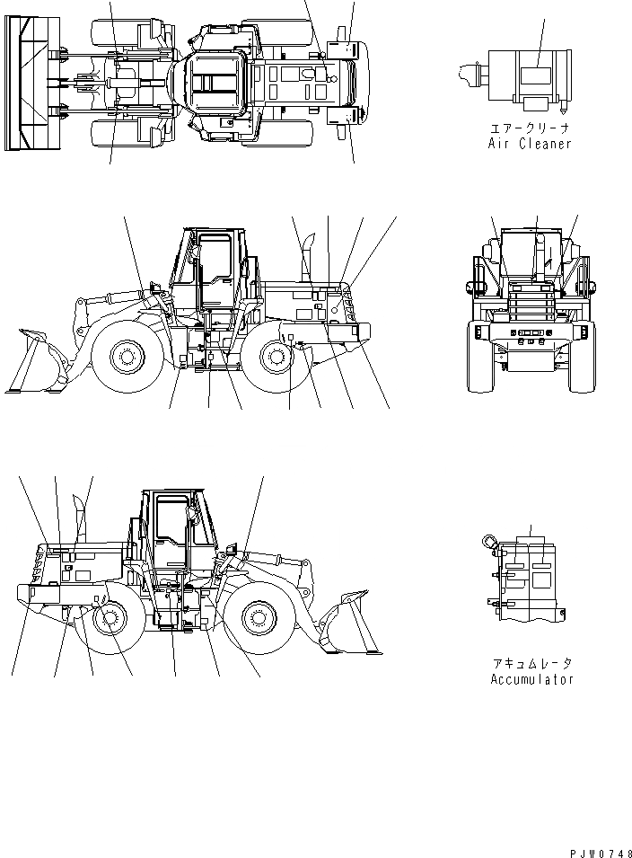 Схема запчастей Komatsu WA300-3CS - МАРКИРОВКА(№-) МАРКИРОВКА