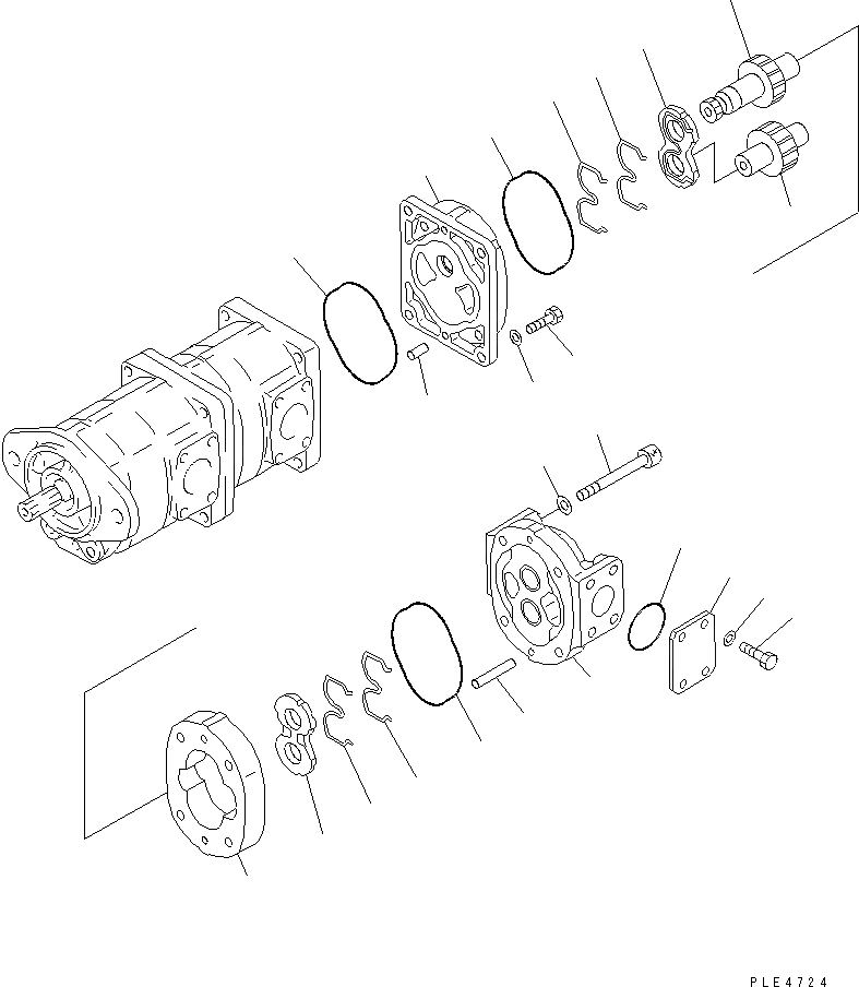 Схема запчастей Komatsu WA300-3CS - ГИДР. НАСОС. (/) ОСНОВН. КОМПОНЕНТЫ И РЕМКОМПЛЕКТЫ