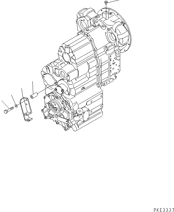 Схема запчастей Komatsu WA300L-3 - ТРАНСМИССИЯ (КОРПУС ЛИНИИ) ТРАНСМИССИЯ