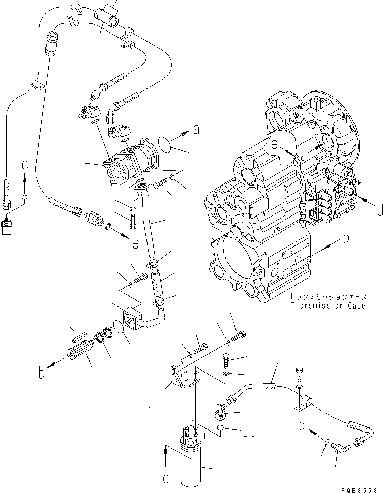 Схема запчастей Komatsu WA300L-3 - ТРАНСМИССИЯ (НАСОС ТРАНСМИССИИ И ТРУБЫ) (/) ТРАНСМИССИЯ